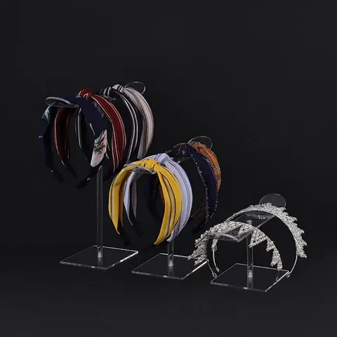 Transparenter Acryl Haarreif Display Ständer T-Bar Haarschmuck Organizer Rack Für Die Aufbewahrung Von Accessoires