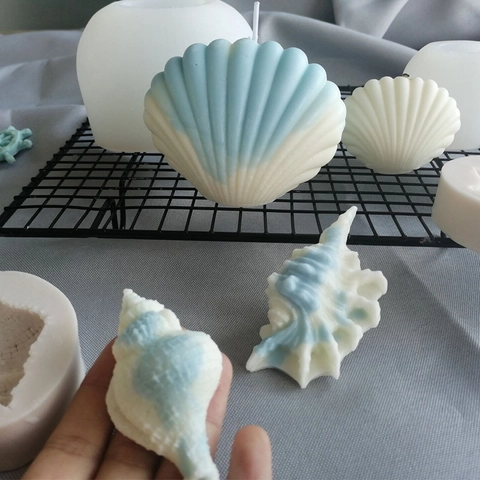 Shell Conch Silicone Mold Food Grade DIY Scented Candle Soap Making Easy Release Ocean Style Handcrafted Tool