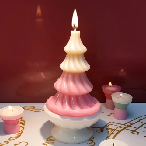 Wishing Well Aromatherapy Candle Silicone Mold DIY Handmade Spiral Tower Fountain Shape Gypsum Diffuser Stone Craft Tool