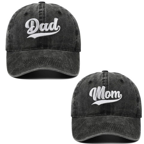 Gorra de Béisbol de Algodón Lavado Retro Envejecido Dad Mom Bordado de Letras Ajustable Dad Hat Para Hombre Mujer Sombrero de Sol