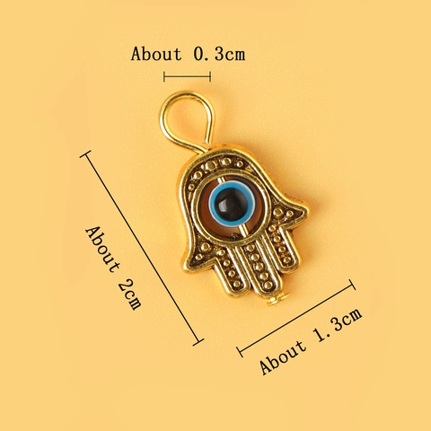 Hamsa Hand Evil Eye Alloy Charms For Jewelry Making DIY Antique Gold Silver Color Pendants Hand Of Fatima