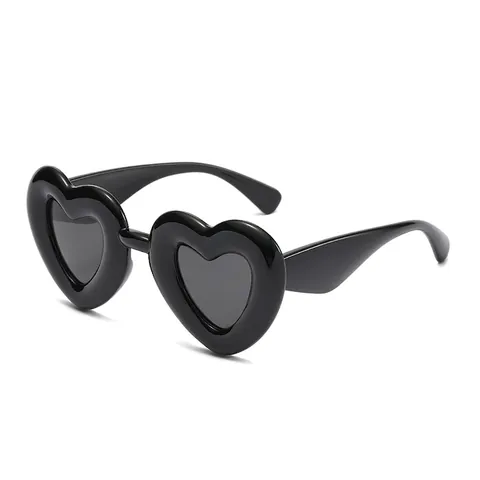 Lunettes De Soleil En Forme De Cœur Mignon Style Rétro Y2K Monture En Plastique PC Polarisé Protection UV400 Femmes