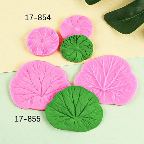 Stampi In Silicone Per Decorazione Torte Fondant Cioccolato Resina DIY Argilla Simulazione Foglia Di Loto Pesce Forme Rilievo