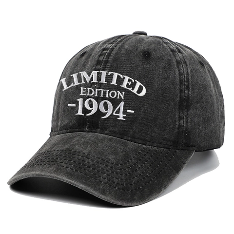 Baseball Cap Washed Cotton Embroidered Limited Edition 1994 Vintage Distressed Adjustable Strap Dad Hat