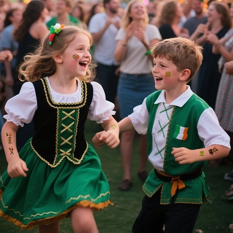 St. Patrick's Day Παιδικά Προσωρινά Τατουάζ Τριφύλλι Ιρλανδικό Φεστιβάλ Πάρτι Αδιάβροχα Αυτοκόλλητα Σώματος Decals