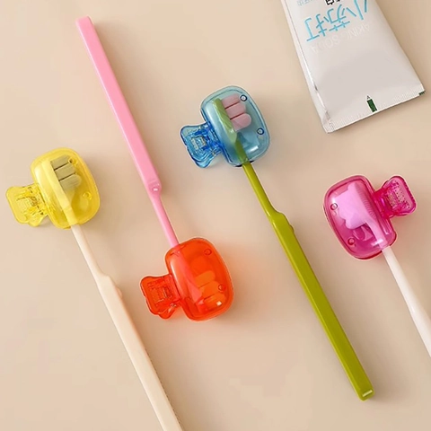 Copertura Portatile Per Testina Spazzolino Da Denti Plastica Trasparente Tappo Protettivo Per Viaggi All Aperto Clip Di Conservazione