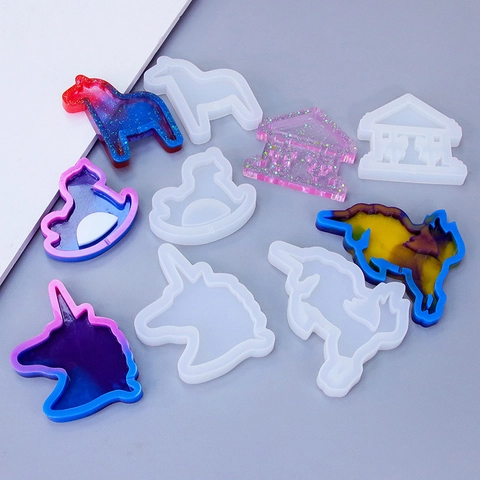 Silicone Shaker Molds For Resin Casting DIY Quicksand Epoxy Jewelry Making Keychain Pendant Animal Ocean Heart Star Shapes