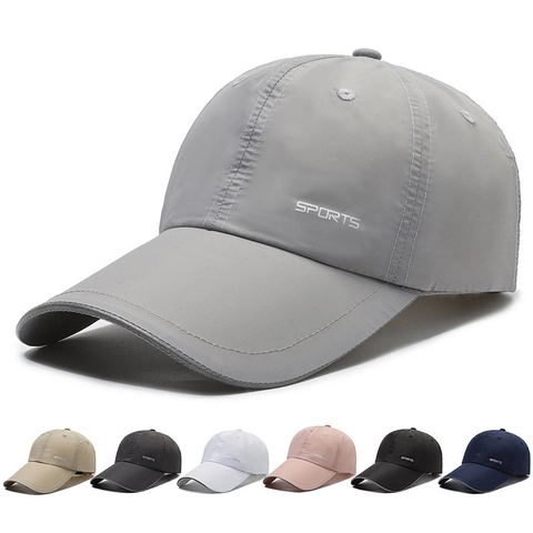 Baseballkappe Schnell Trocknend Atmungsaktiv Lange Krempe Sonnenschutz Outdoor Sport Hut Für Herren Damen Verstellbar