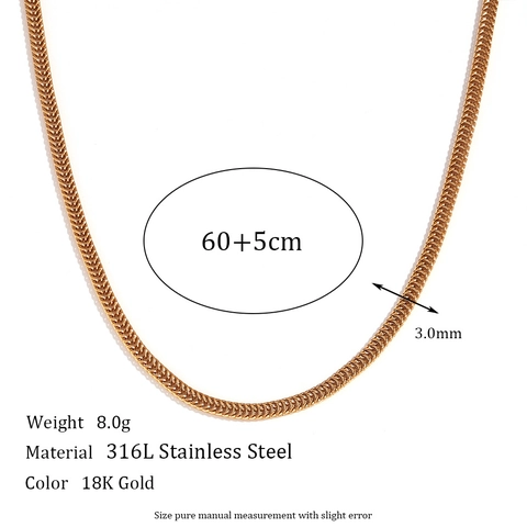 Collier Bracelet Bracelet de Cheville Minimaliste en Acier Inoxydable de 3mm pour Femmes Bijoux Plaqués Or 18K Chaîne de Taille