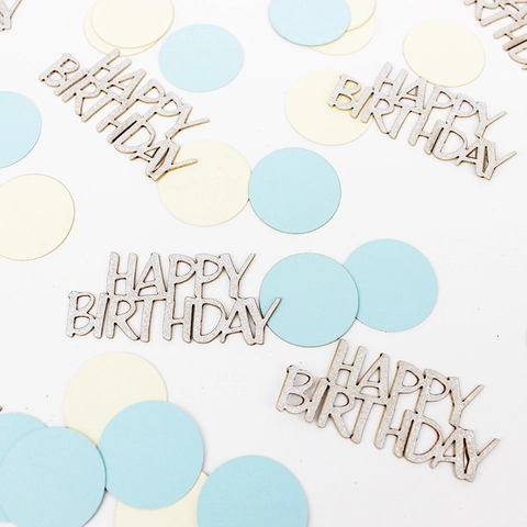 Confettis Happy Birthday Papier Pailleté Décorations De Table Fête D'Anniversaire Pois Brillants Pour Célébration