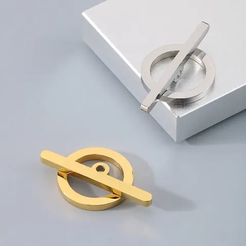 Stainless Steel Toggle Clasp Round OT Connector For DIY Jewelry Making Bracelet Necklace Accessories Polished Minimalist