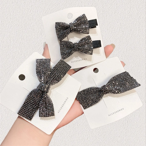 Fermaglio Per Capelli Con Fiocco In Strass Elegante Molletta Brillante Full Drill Forcina Di Lusso Per Donne Ragazze