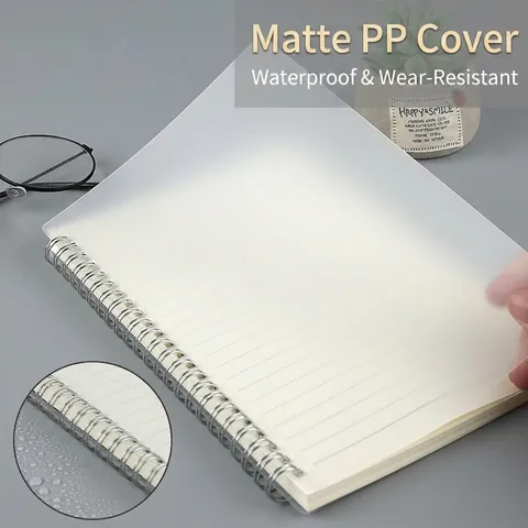 Cuaderno Con Cubierta De PP Esmerilado Espiral O Tirador Para Escuela Oficina Páginas Rayadas Cuadriculadas Papelería