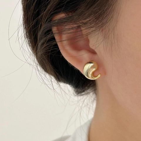 Orecchini A Lobo Minimalisti A Goccia D'acqua Argento Sterling 925 Lucido Geometria Versatile Stile Elegante Per Donna
