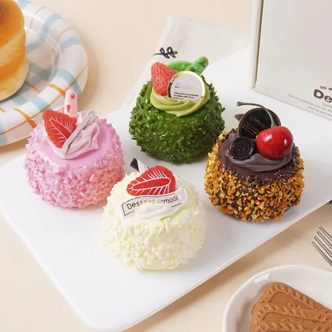 Modelo De Pastel Simulado Realista Imán De Nevera Espuma Postre Accesorios De Fotografía Decoración De Cocina Comida Artificial Colorida