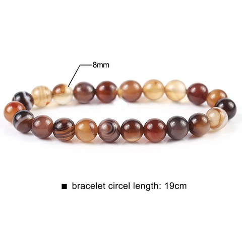 Bracciale In Perle Di Pietra Naturale Elastico Lucidato Cristallo Guarigione Agata Ametista Lava Gioielli Per Uomo Donna