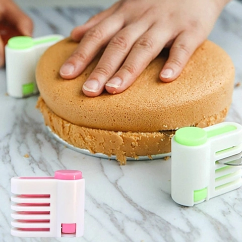 Cake Slicer Leveler Bread Cutter Adjustable Slicing Helper Plastic Scraper Smoothing Tool Baking Accessories DIY Dessert Decorating