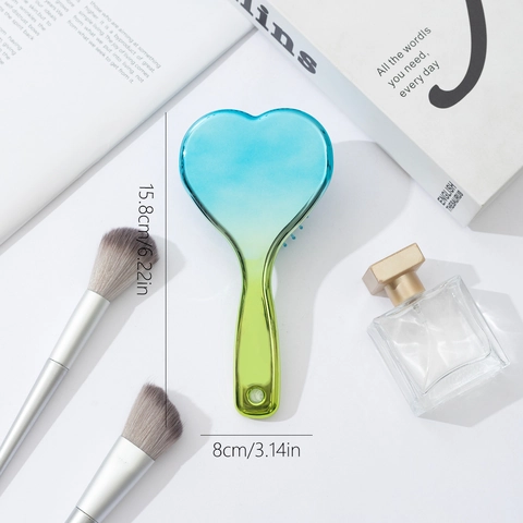 Heart Shaped Air Cushion Hair Comb Electroplated ABS Gradient Scalp Massage Brush Women Hair Care Styling Tool