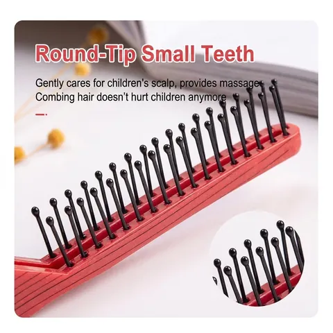 Portable Folding Hair Comb Massage Brush Travel Compact Dual Side Plastic For Kids Girls And Women