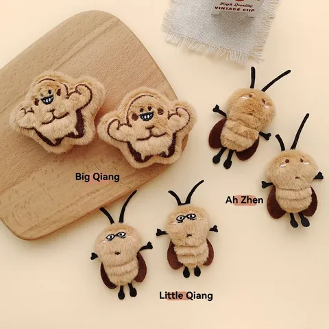 Broche En Peluche Cafard Dessin Animé Accessoire Décoratif Créatif Pour Sacs Chapeaux Vêtements