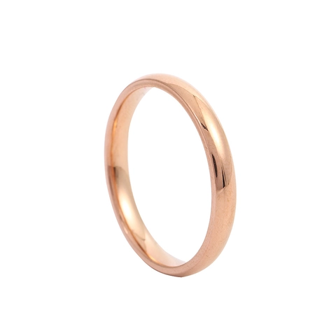 Simple Polished Band Ring Stainless Steel Minimalist Smooth Dome Surface Fashion Jewelry Unisex Couple