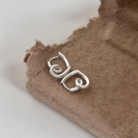 Hart Ring Oorbellen 925 Sterling Zilver Minimalistisch Zoet Geometrisch Sieraden Voor Dames Dagelijks Cadeau