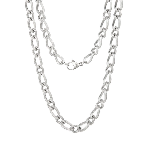 Massive Gliederkette Edelstahl Strukturierte Vintage Industrielle Halskette Schmuck Für Herren Und Damen