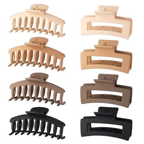 Matte Geometrische Haarklemmen Voor Vrouwen Grote Rechthoekige Haarklemmen Antislip Haarstyling Accessoires Voor Dik Haar