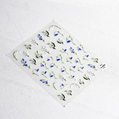 Autocollants Art Des Ongles Muguet Fin Flexible Auto-Adhésif 5D Décorations Florales Manucure