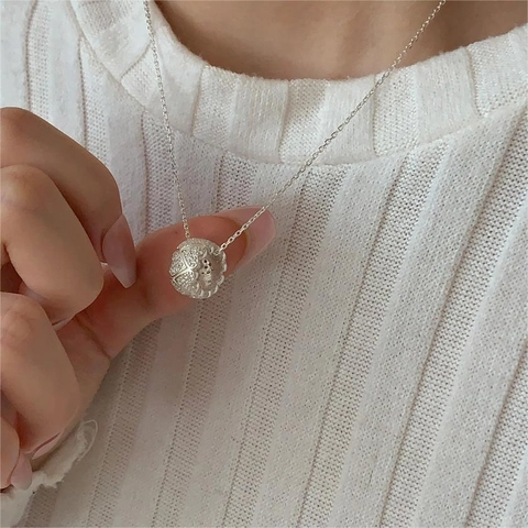 925 Sterling Silver Necklace With Zircon Pendant Minimalist Geometric Heart Shape Elegant Korean Style Jewelry For Women