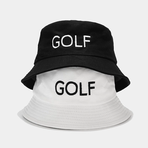 Cappello Bucket In Cotone Twill Con Ricamo Golf Protezione Solare Sport All'aperto Estate Streetwear Per Uomo E Donna