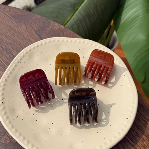 Pinza Para El Pelo Color Gelatina Plástico Elegante Dientes Largos Horquilla Grande Clip De Tiburón Para Mujer Diario