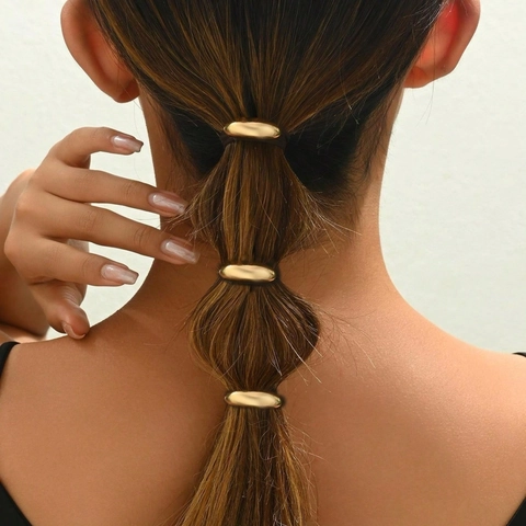 Minimalistischer Legierung Ponytail Haar Haken Metall Geometrische Haarschnalle Für Frauen Einfacher Stil Haarschmuck