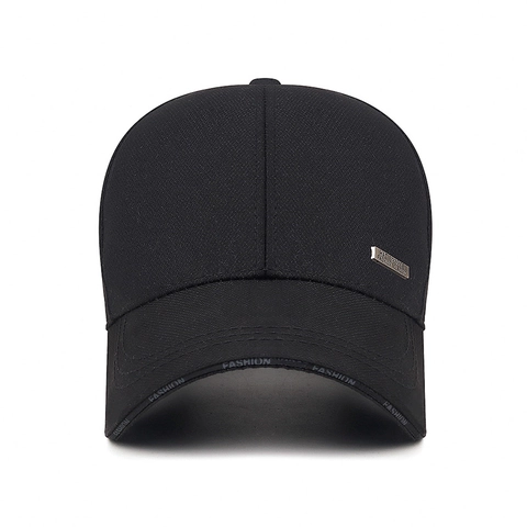 Baseball Cap Cotton Breathable Sun Protection Outdoor Sports Hat Adjustable Metal Buckle Fashion Lettering Metal Plate
