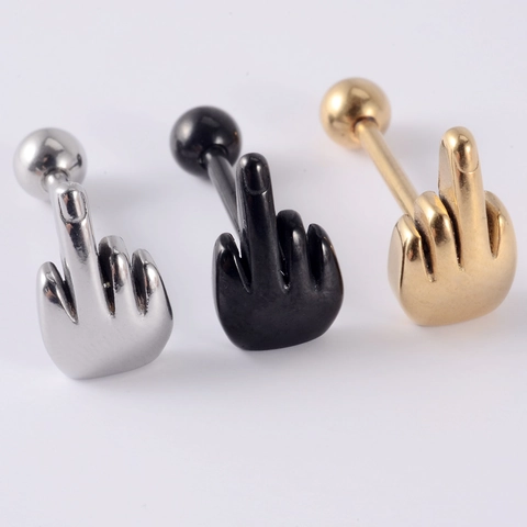 Stainless Steel Tongue Rings Body Piercing Jewelry Barbell Bar Punk Fashion Unisex