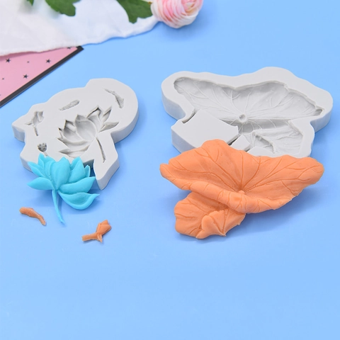 Stampo In Silicone Fiore Di Loto E Foglia Pesce Koi Per Decorazione Torte Fondente Cioccolato Bricolage Pasticceria