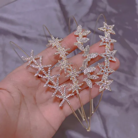 Cerchietto Elegante In Lega Con Strass Farfalla Stella Fiocco Di Neve Per Donne Ragazze Stile Coreano Copricapo