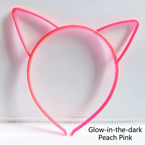 Luminous Plastic Headband Glow In The Dark Cat Ears Unicorn Crown Shape Hair Hoop With Non-Slip Teeth For Kids Adults Party