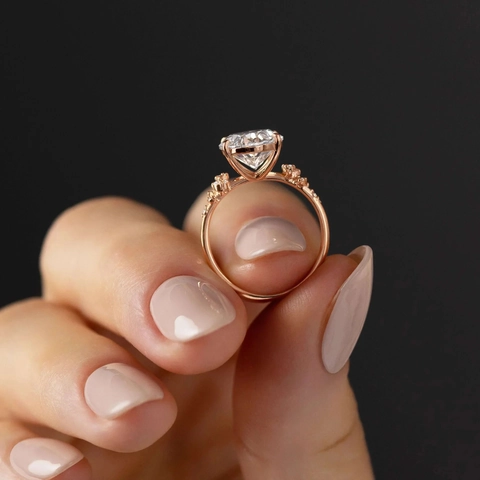 S925 Sterling Silver Oval Zirconia Ring For Women Minimalist Fashion Geometric Starry Sky Wedding Party Finger Jewelry