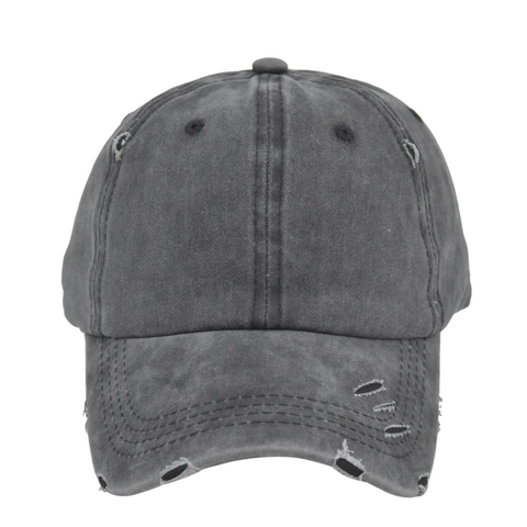 Berretto da Baseball da Donna in Cotone Lavato Con Coda di Cavallo Cappello a Cuffia Disordinato Regolabile Vintage per Protezione Solare