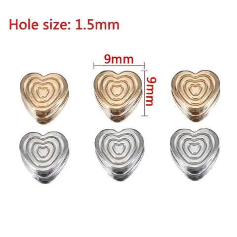 Perline Distanziatrici A Forma Di Cuore Plastica CCB Strutturata Accessori Per Creazione Di Gioielli Bracciale Collana