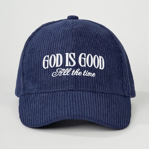 Casquette De Baseball En Velours Côtelé Broderie God Is Good All The Time Rétro Vintage Chapeau Soleil Réglable
