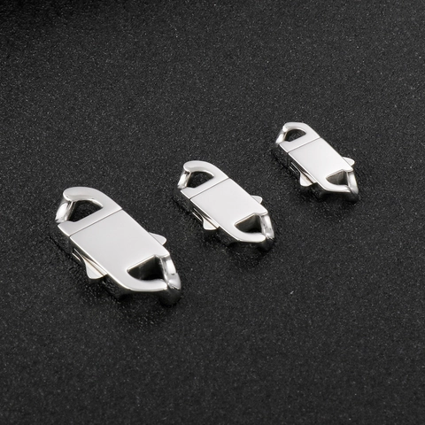 Edelstahl Hummer Verschlüsse Rechteckige Karabinerhaken Für Schmuckherstellung DIY Armbänder Halsketten Zubehör
