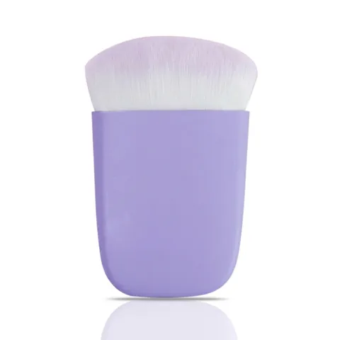 Platte Kop Blush Borstel Draagbare Poeder Make-up Borstel Synthetische Vezel Zacht Paars Multifunctionele Cosmetische Tool