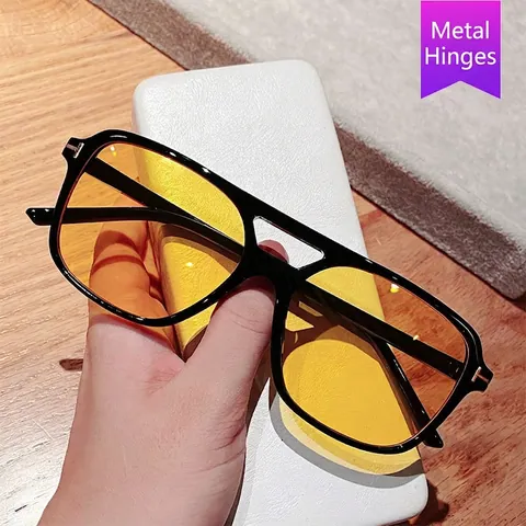 Occhiali Da Sole Quadrati Retrò Montatura PC Lenti AC Cerniera T In Metallo Protezione UV400 Moda Per Uomo E Donna