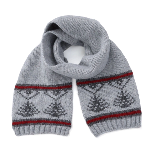 Bonnet Et Écharpe Tricotés Rétro Fair Isle Chaud D'hiver Beanie Avec Pompon Et Écharpe Assortie Motif Sapin De Noël Pour Femmes Hommes