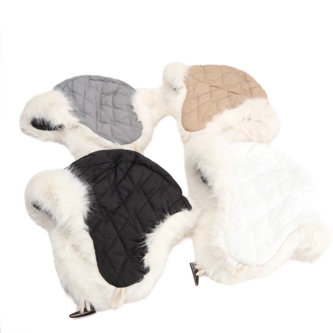 Trapper Hut Gestepptes Polyester Kunstfellgefüttert Winddicht Warm Ohrenklappe Outdoor Radfahren Neutral Winter Bombermütze