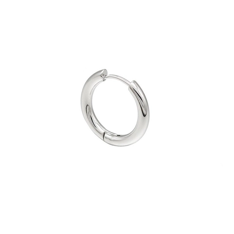 Medical Grade 316L Titanium Steel Hoop Earrings For Women Hypoallergenic Surgical Stainless Steel Plain Circle Earrings Minimalist Piercing Jewelry