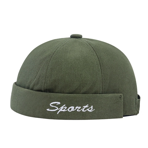 Gorro Docker Vintage Sin Ala Algodón Miki Hat Bordado Sports Ajustable Retro Hip Hop Gorra Marinero Hombre Mujer