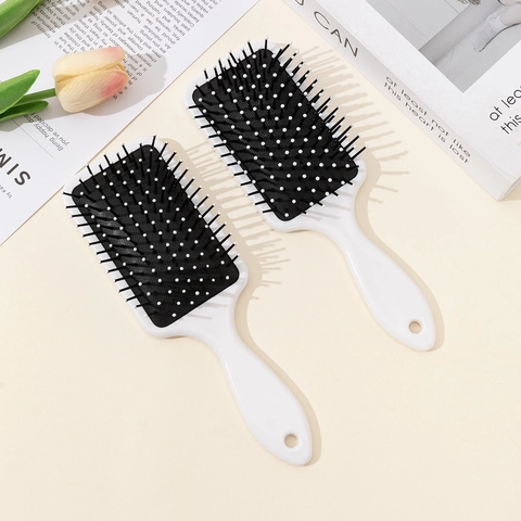 Pettine a Cuscino d'Aria Stampato con Ape e Girasole Cartoon Stile Ins Spazzola Massaggiante Portatile per Donna Uso Secco e Umido Pettine Districante in ABS